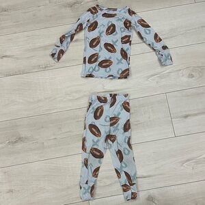 Posh Peanut Field Day Football Print Pajamas